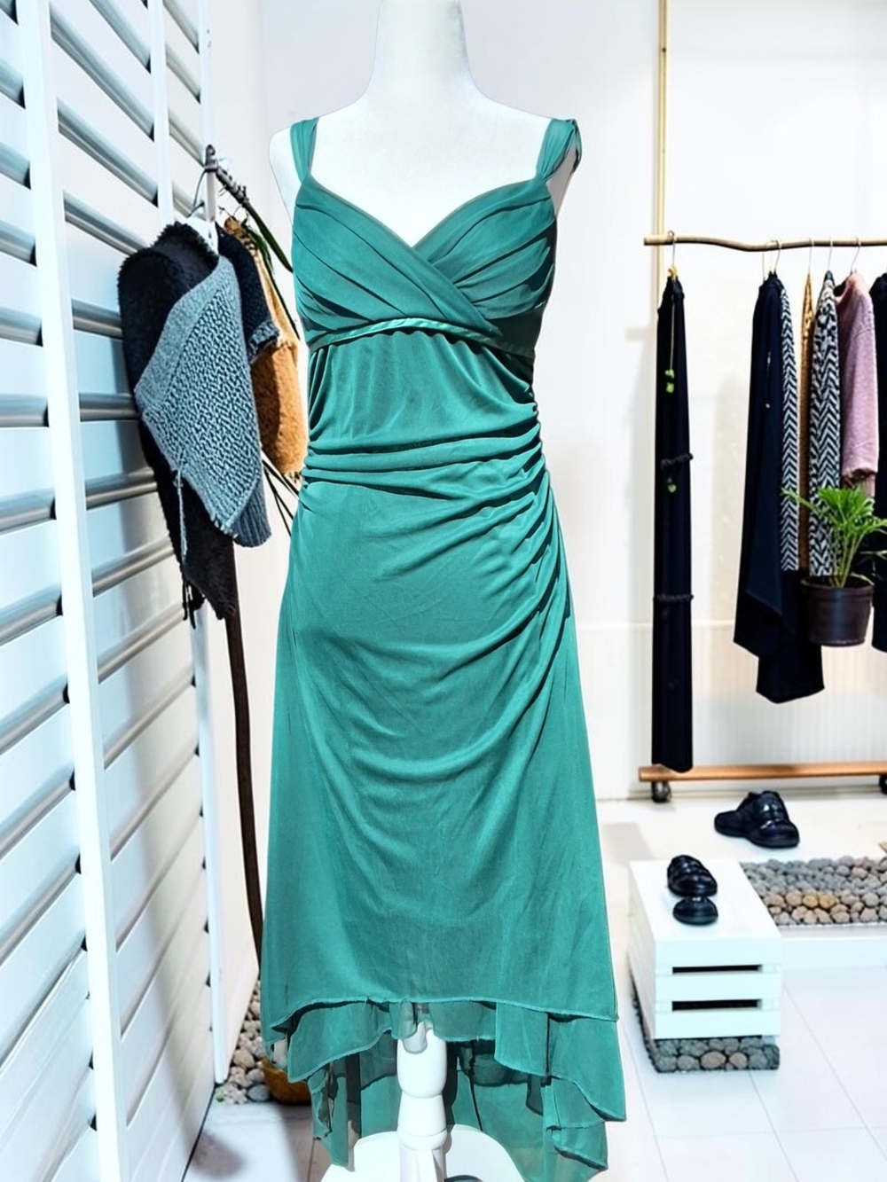 Vintage/Archival Ruby Rox Deep Emerald Green Dress Size XL